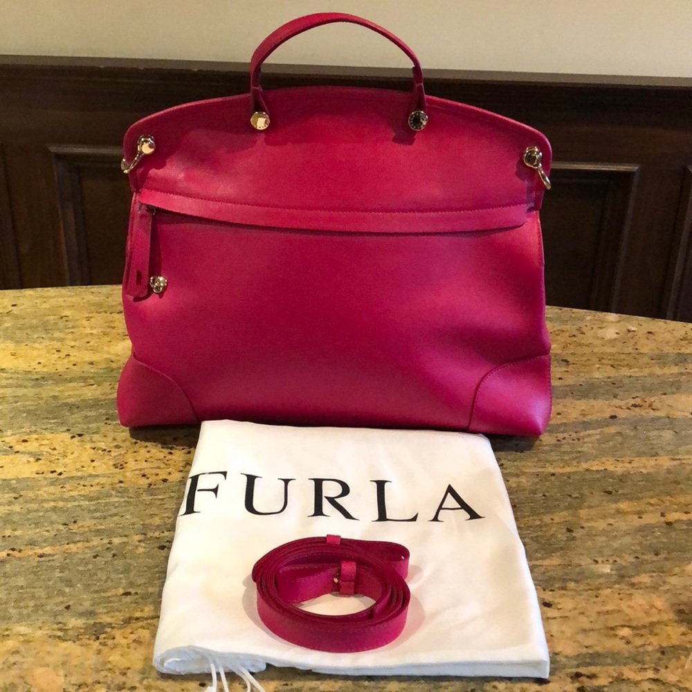 Furla Top Handle Bag- Hot Pink